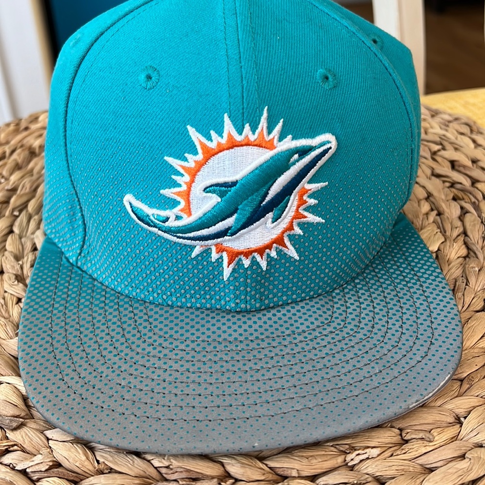 Men's New Era Aqua Miami Dolphins 39THIRTY Flex Team Classic Hat NEW ERA - Picture 2 of 12